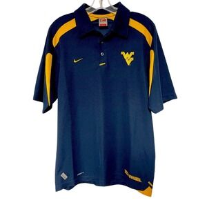 Nike West Virginia Mountaineers Collegiate Embroidered Polo Shirt Mens Small